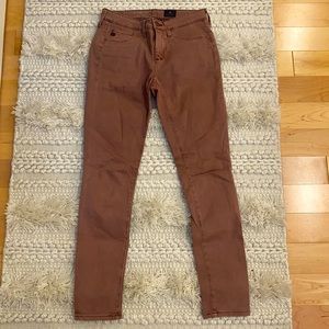 AG, skinny jeans, blush pink, size 24 or 00